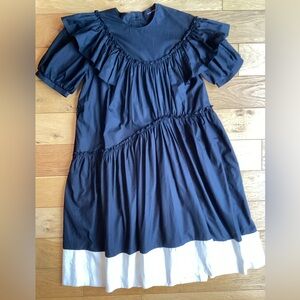 Simone Rocha black and White Ruffle baby doll Dress